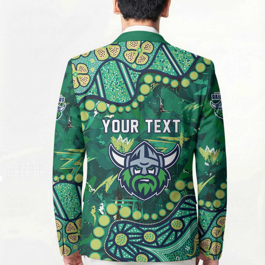 Personalized Canberra Raiders Blazer Aboriginal Pattern with Graffiti Style Design