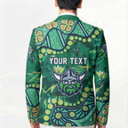 Personalized Canberra Raiders Blazer Aboriginal Pattern with Graffiti Style Design
