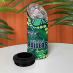 Personalized Canberra Raiders 4 in 1 Can Cooler Tumbler Aboriginal Pattern with Graffiti Style Design