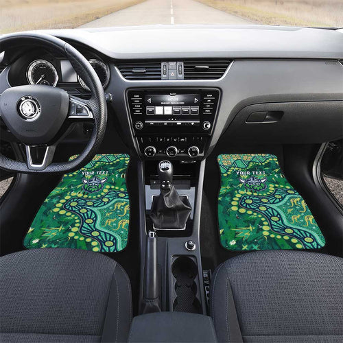Personalized Canberra Raiders Car Mats Aboriginal Pattern with Graffiti Style Design