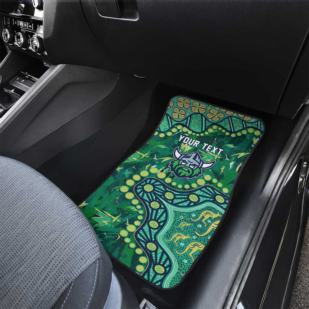 Personalized Canberra Raiders Car Mats Aboriginal Pattern with Graffiti Style Design