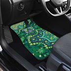Personalized Canberra Raiders Car Mats Aboriginal Pattern with Graffiti Style Design