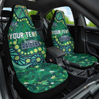 Personalized Canberra Raiders Car Seat Cover Aboriginal Pattern with Graffiti Style Design