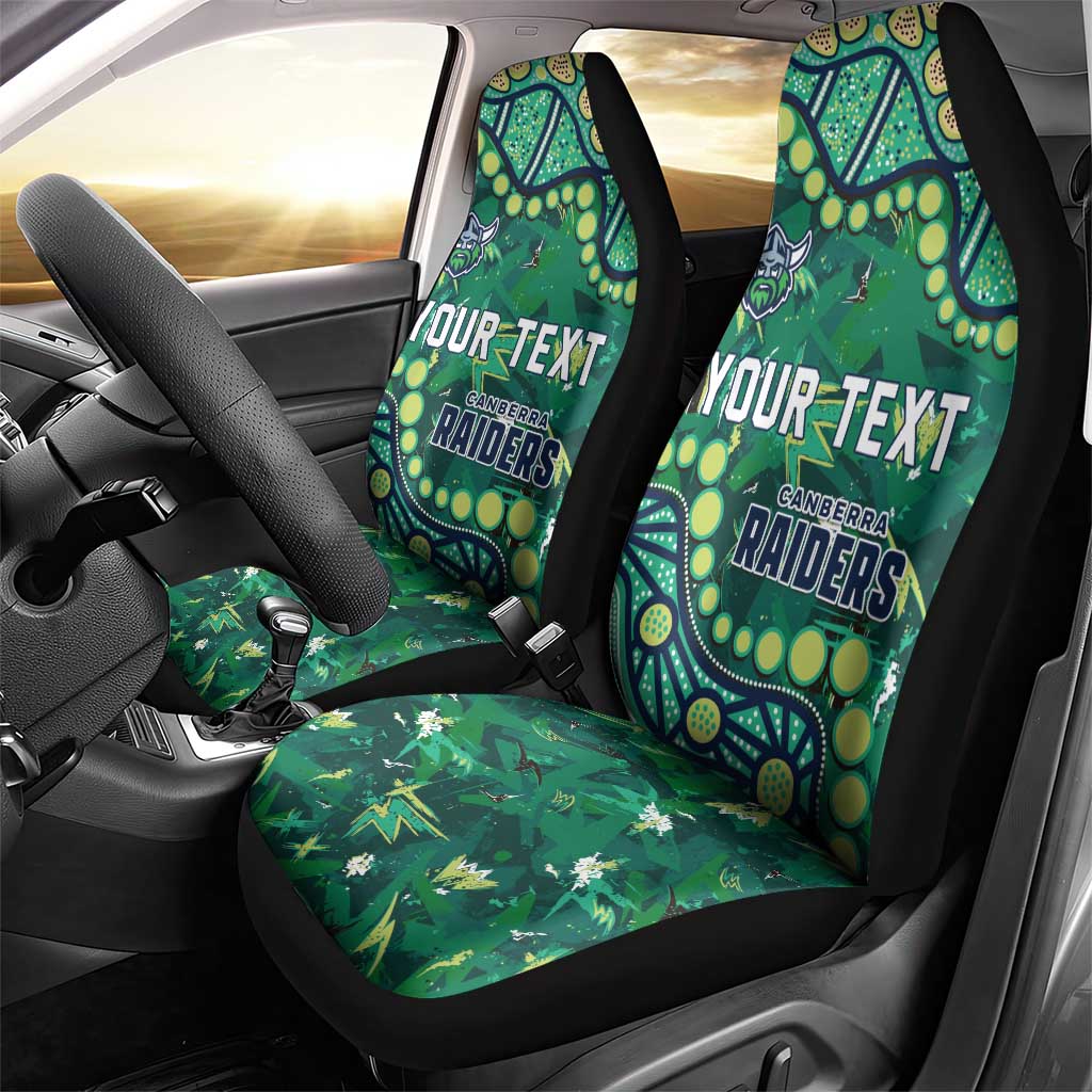 Personalized Canberra Raiders Car Seat Cover Aboriginal Pattern with Graffiti Style Design
