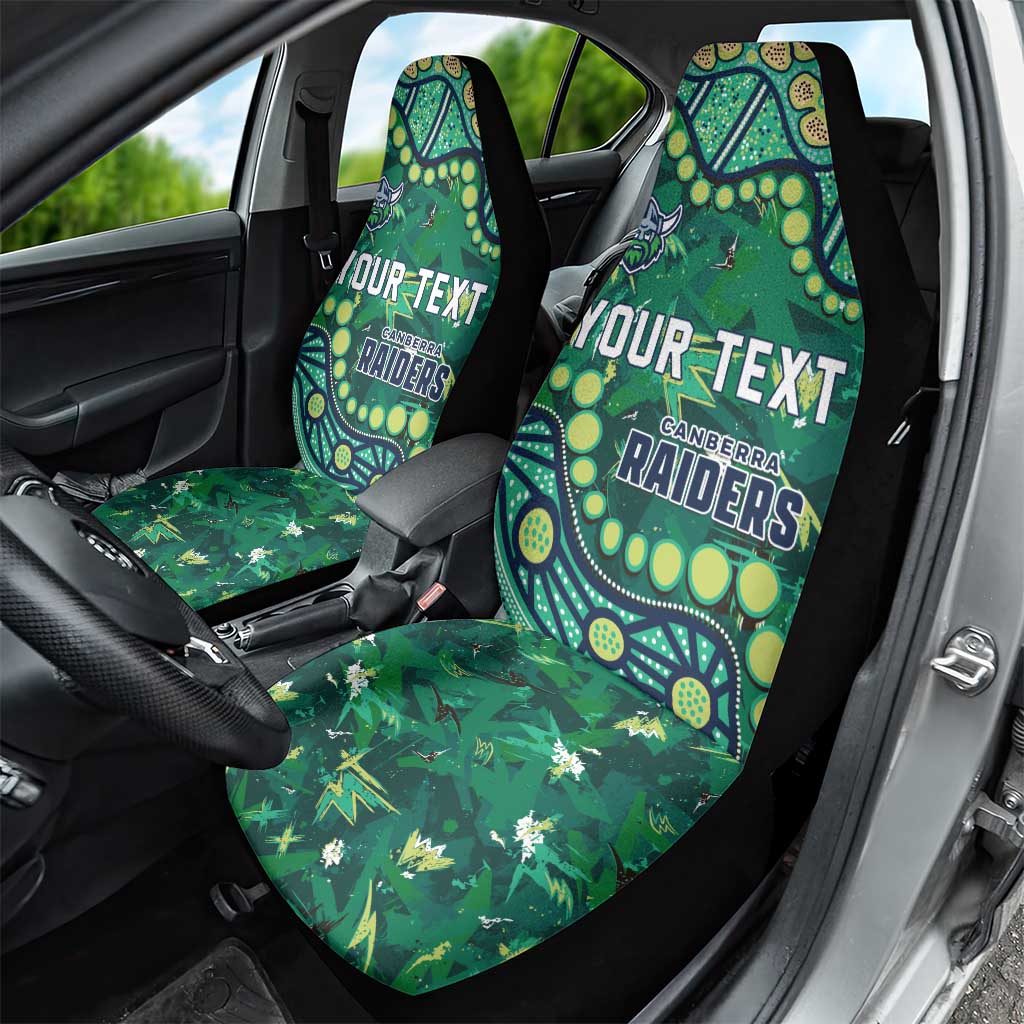 Personalized Canberra Raiders Car Seat Cover Aboriginal Pattern with Graffiti Style Design