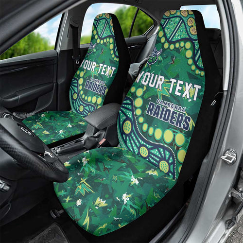 Personalized Canberra Raiders Car Seat Cover Aboriginal Pattern with Graffiti Style Design