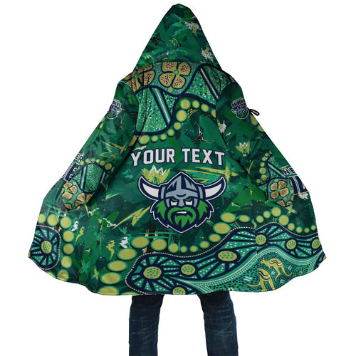 Personalized Canberra Raiders Cloak Aboriginal Pattern with Graffiti Style Design
