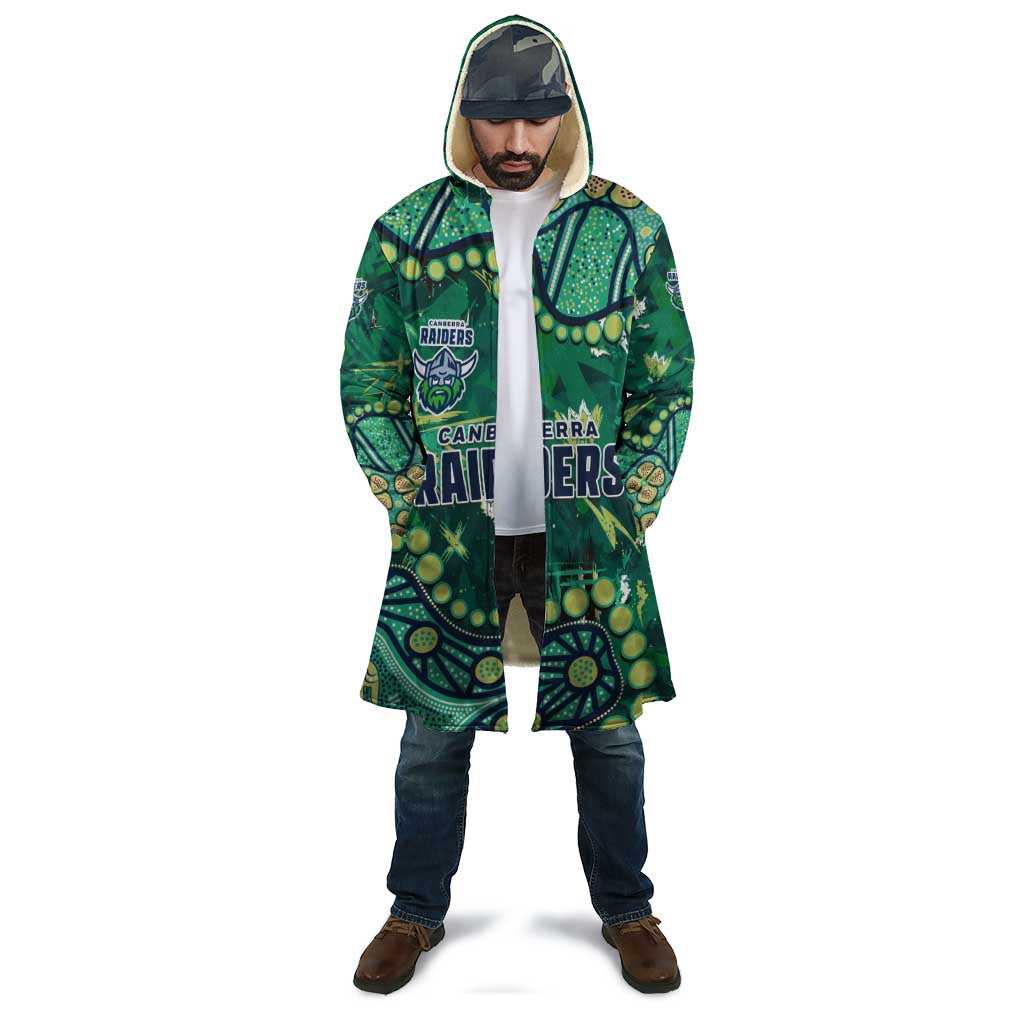 Personalized Canberra Raiders Cloak Aboriginal Pattern with Graffiti Style Design