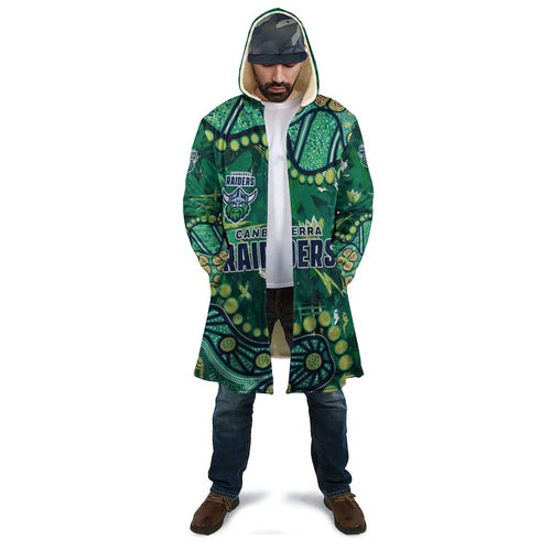 Personalized Canberra Raiders Cloak Aboriginal Pattern with Graffiti Style Design