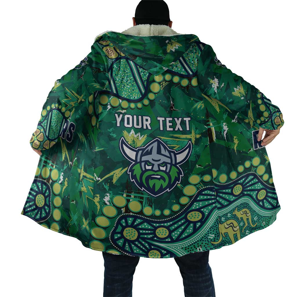 Personalized Canberra Raiders Cloak Aboriginal Pattern with Graffiti Style Design