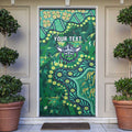 Personalized Canberra Raiders Door Cover Aboriginal Pattern with Graffiti Style Design