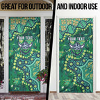 Personalized Canberra Raiders Door Cover Aboriginal Pattern with Graffiti Style Design