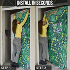 Personalized Canberra Raiders Door Cover Aboriginal Pattern with Graffiti Style Design