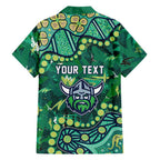 Personalized Canberra Raiders Family Matching Puletasi and Hawaiian Shirt Aboriginal Pattern with Graffiti Style Design