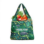 Personalized Canberra Raiders Grocery Bag Aboriginal Pattern with Graffiti Style Design