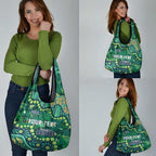 Personalized Canberra Raiders Grocery Bag Aboriginal Pattern with Graffiti Style Design