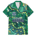 Personalized Canberra Raiders Hawaiian Shirt Aboriginal Pattern with Graffiti Style Design