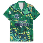 Personalized Canberra Raiders Hawaiian Shirt Aboriginal Pattern with Graffiti Style Design