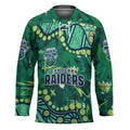 Personalized Canberra Raiders Hockey Jersey Aboriginal Pattern with Graffiti Style Design