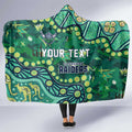 Personalized Canberra Raiders Hooded Blanket Aboriginal Pattern with Graffiti Style Design