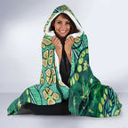 Personalized Canberra Raiders Hooded Blanket Aboriginal Pattern with Graffiti Style Design