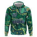 Personalized Canberra Raiders Hoodie Aboriginal Pattern with Graffiti Style Design