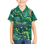 Personalized Canberra Raiders Kid Hawaiian Shirt Aboriginal Pattern with Graffiti Style Design