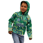 Personalized Canberra Raiders Kid Hoodie Aboriginal Pattern with Graffiti Style Design