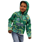 Personalized Canberra Raiders Kid Hoodie Aboriginal Pattern with Graffiti Style Design