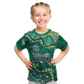 Personalized Canberra Raiders Kid T Shirt Aboriginal Pattern with Graffiti Style Design