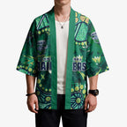 Personalized Canberra Raiders Kimono Aboriginal Pattern with Graffiti Style Design