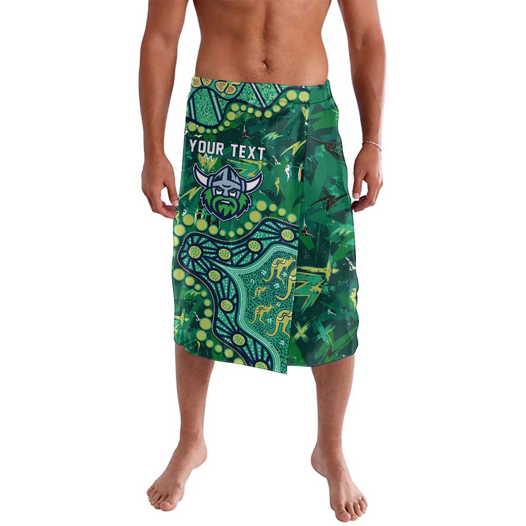 Personalized Canberra Raiders Lavalava Aboriginal Pattern with Graffiti Style Design