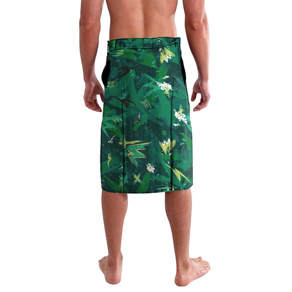 Personalized Canberra Raiders Lavalava Aboriginal Pattern with Graffiti Style Design