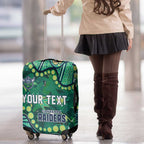 Personalized Canberra Raiders Luggage Cover Aboriginal Pattern with Graffiti Style Design