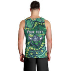 Personalized Canberra Raiders Men Tank Top Aboriginal Pattern with Graffiti Style Design