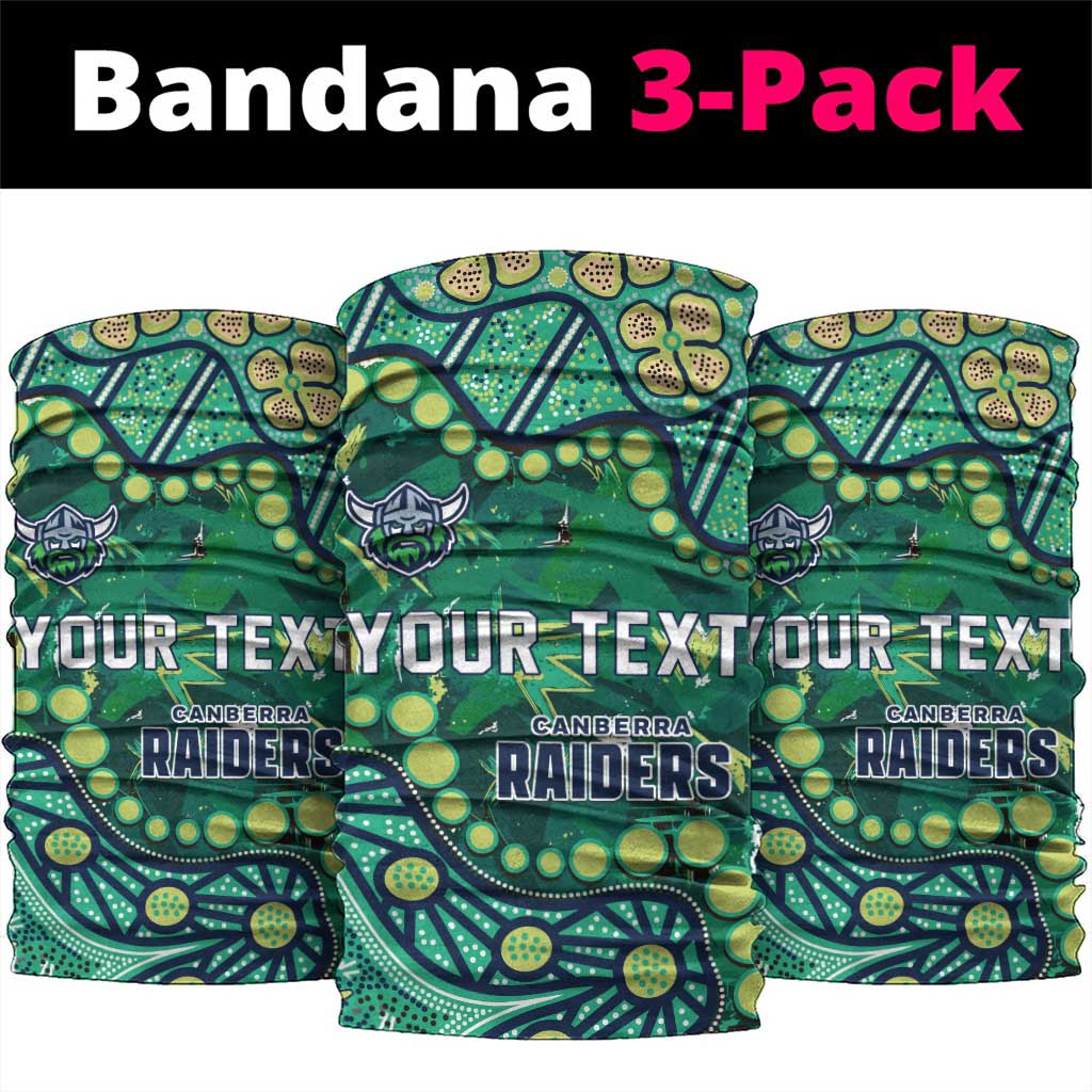 Personalized Canberra Raiders Neck Gaiter Aboriginal Pattern with Graffiti Style Design