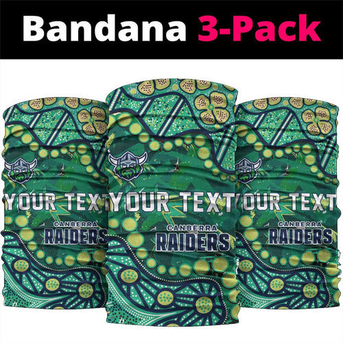 Personalized Canberra Raiders Neck Gaiter Aboriginal Pattern with Graffiti Style Design