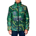 Personalized Canberra Raiders Padded Jacket Aboriginal Pattern with Graffiti Style Design