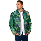 Personalized Canberra Raiders Padded Jacket Aboriginal Pattern with Graffiti Style Design