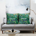 Personalized Canberra Raiders Pillow Cover Aboriginal Pattern with Graffiti Style Design