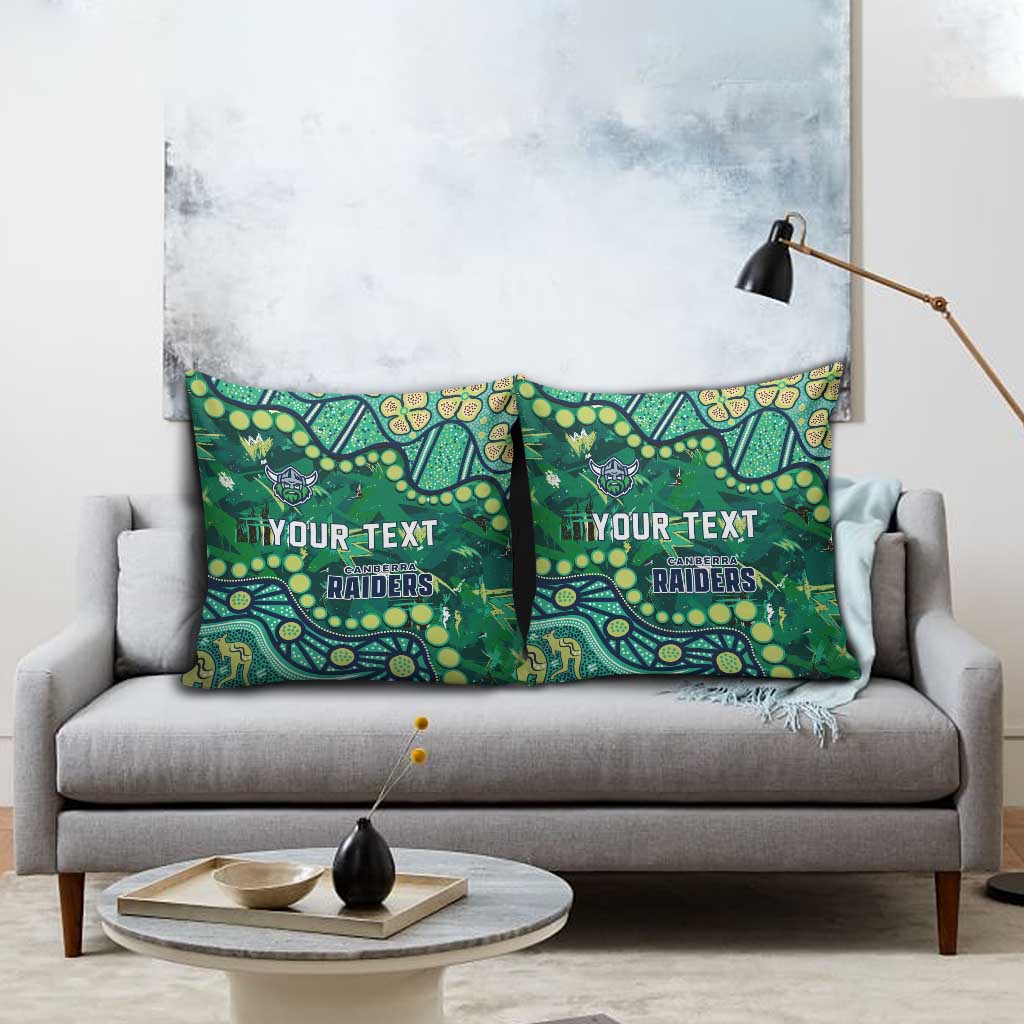Personalized Canberra Raiders Pillow Cover Aboriginal Pattern with Graffiti Style Design