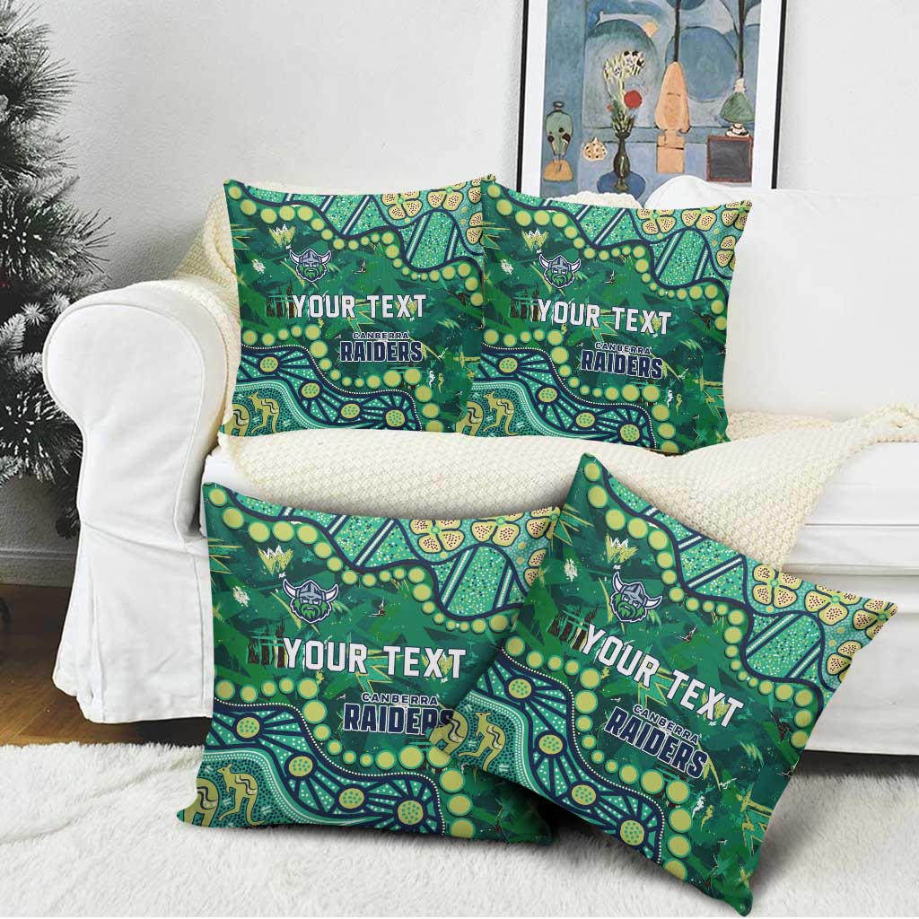 Personalized Canberra Raiders Pillow Cover Aboriginal Pattern with Graffiti Style Design