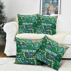 Personalized Canberra Raiders Pillow Cover Aboriginal Pattern with Graffiti Style Design