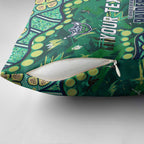 Personalized Canberra Raiders Pillow Cover Aboriginal Pattern with Graffiti Style Design