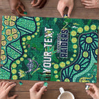 Personalized Canberra Raiders Puzzle Aboriginal Pattern with Graffiti Style Design