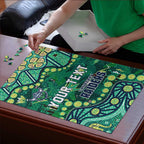 Personalized Canberra Raiders Puzzle Aboriginal Pattern with Graffiti Style Design