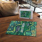 Personalized Canberra Raiders Puzzle Aboriginal Pattern with Graffiti Style Design