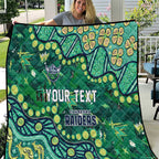 Personalized Canberra Raiders Quilt Aboriginal Pattern with Graffiti Style Design
