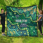 Personalized Canberra Raiders Quilt Aboriginal Pattern with Graffiti Style Design