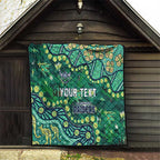 Personalized Canberra Raiders Quilt Aboriginal Pattern with Graffiti Style Design